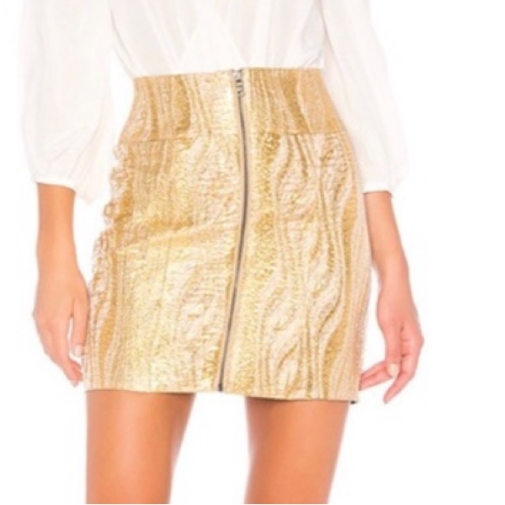 Bcbg MaxAzria gold skirt